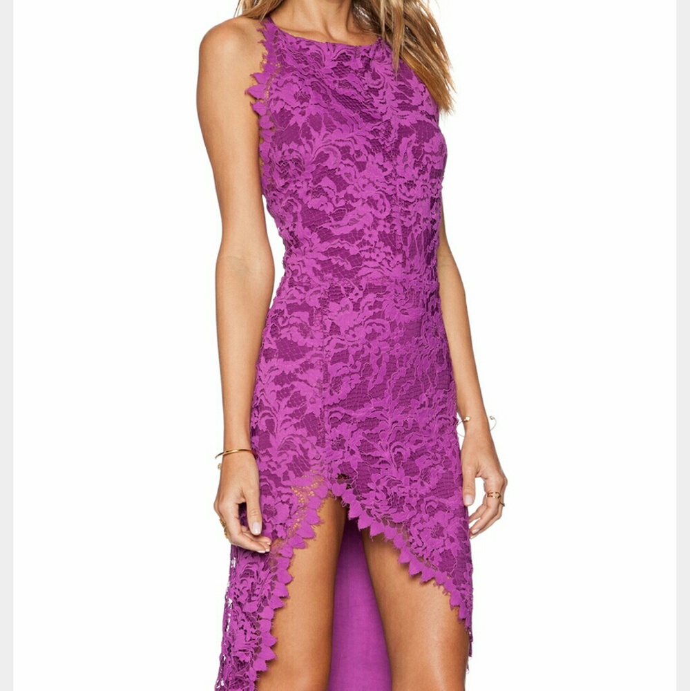 For Love And Lemons Purple Lace Dress